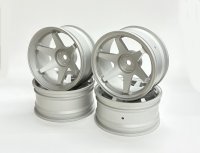 1/10 オンロードカー用アルミホイール26mm幅 （オフセット+6mm) 4ps