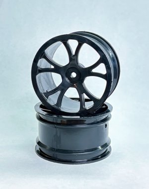 画像1: 10332B/バギー用リヤホイール・2.2インチ（ブラック）