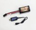 画像1: セーフティパワー Li-on 7.4V 4000mAh/20C（ショートタイプ）+USB充電器セット (1)