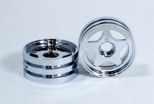 画像1: ZX03-010/フロントホイール(シルバーメッキ)2本入り/ホーネットEVO/ホーネット、グラスホッパー